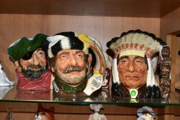 FIVE ROYAL DOULTON LARGE CHARACTER JUGS, comprising 'North American Indian' D6611, 'Canadian