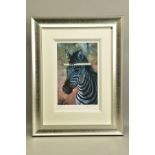 ROLF HARRIS (AUSTRALIA 1930) 'YOUNG ZEBRA', a signed limited edition print 72/195, with certificate,