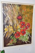 COLIN F PAYNTON (BRIRISH 1946), POPPIES AND CORN, a still life study of flowers, foliage and