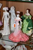 FOUR COALPORT LIMITED EDITION LADY FIGURES, THREE PRODUCED FOR COMPTON & WOODHOUSE, comprising '