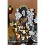 A SMALL COLLECTION OF LATE 19TH AND 20TH CENTURY CERAMICS INCLUDING WADE WHIMSIE DISNEY