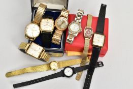 A SELECTION OF LADIES AND GENTS FASHION WRISTWATCHES, to include a boxed ladies 'Sekonda' wristwatch