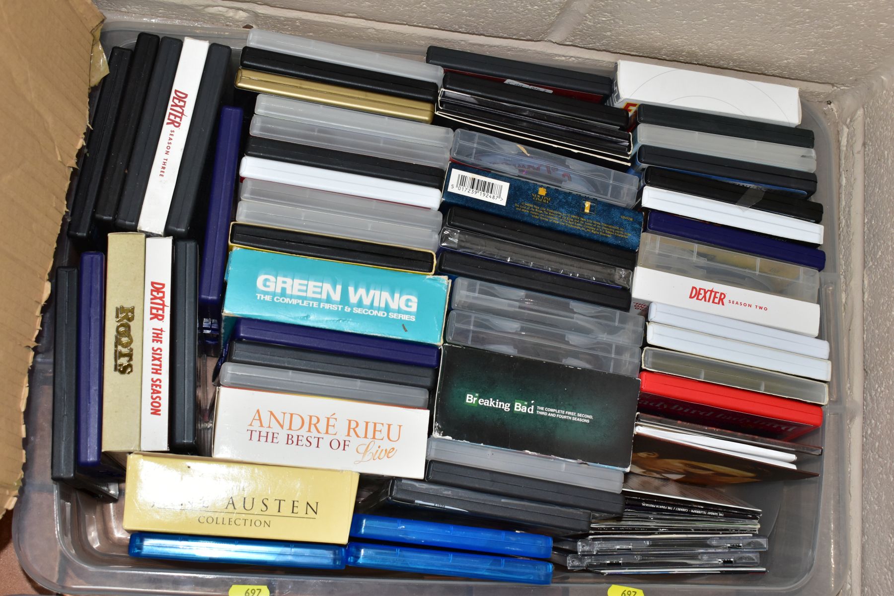 EIGHT BOXES OF DVDS, CDS, BOOKS, EXTENSION CABLES, ETC, books include Haynes Manuals (Laptop, - Image 5 of 5