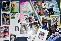 CRICKET, FOOTBALL AND TORVILL & DEAN AUTOGRAPHS a large collection 200+ of genuine and facsimile