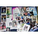 CRICKET, FOOTBALL AND TORVILL & DEAN AUTOGRAPHS a large collection 200+ of genuine and facsimile