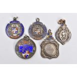 A SELECTION OF SILVER MEDALIONS, to include a medallion awarded to G.F.Hobbs from B'ham public