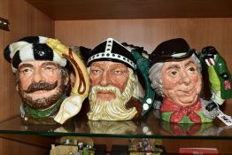 SIX ROYAL DOULTON LARGE CHARACTER JUGS, comprising 'The Walrus & The Carpenter' D6608, 'The Trapper'