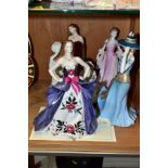 SIX ROYAL WORCESTER LADY AND GIRL FIGURES, comprising 'The Prince Regent Special Edition Figure -