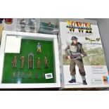 A GROUP OF MILITARY RELATED ITEMS, comprising a boxed 1:6 scale Dragon Models World War Two France