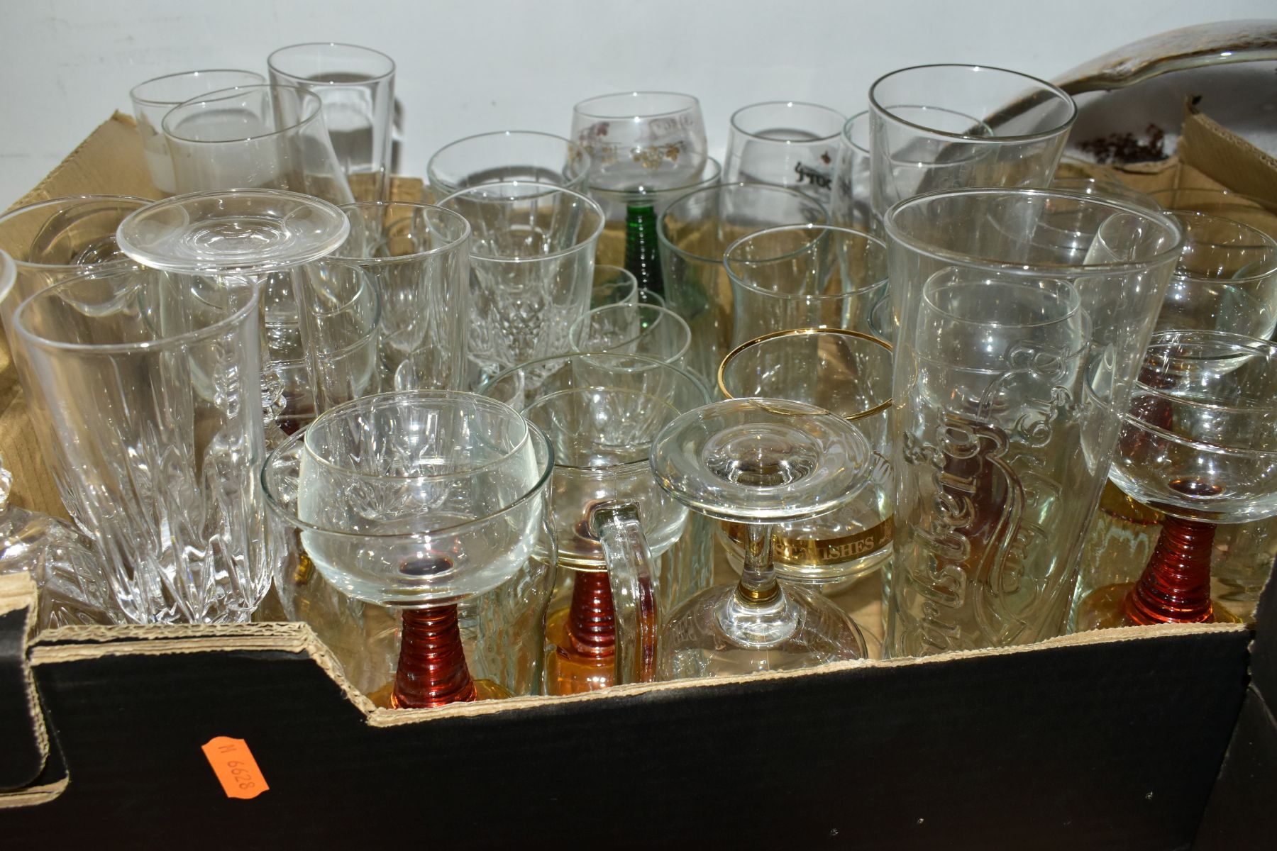FIVE BOXES OF GLASS WARES, to include a quantity of drinking glasses, mainly in sets including a - Image 5 of 6