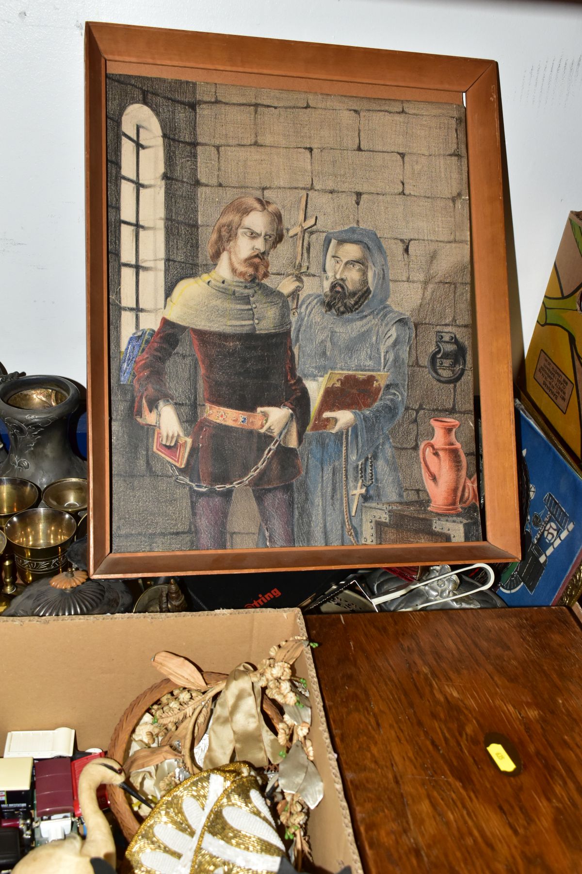 FOUR BOXES AND LOOSE METALWARES, PENCILS AND SUNDRY ITEMS, to include a large collection of pencils, - Image 2 of 7