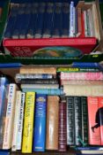 BOOKS, two boxes containing approximately 50 miscellaneous titles including Biography, fictional