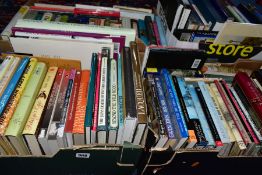 BOOKS, four boxes containing approximately 125 miscellaneous titles to include History, Art,