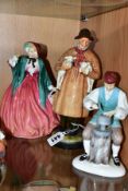 THREE ROYAL DOULTON FIGURES, comprising 'Lambing Time' HN1890, 'The Silversmith of Williamsburg'