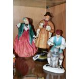 THREE ROYAL DOULTON FIGURES, comprising 'Lambing Time' HN1890, 'The Silversmith of Williamsburg'