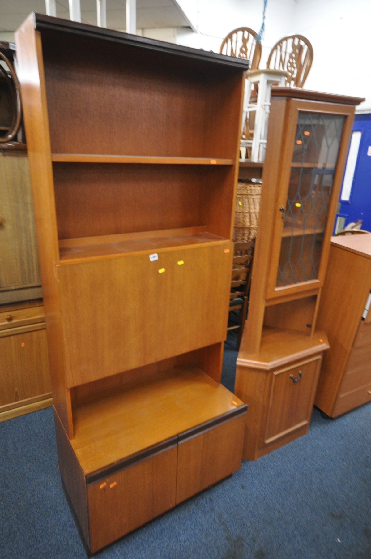 A GPLAN TEAK COCKTAIL WALL CABINET, width 76cm x depth 47cm x height 190cm x height of base 47cm, - Image 2 of 2