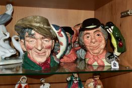 FIVE ROYAL DOULTON LARGE CHARACTER JUGS, comprising 'The Walrus & Carpenter' D6600, 'The Poacher'