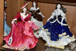 THREE COALPORT LIMITED EDITION 'LITERARY HEROINES' FIGURES, comprising 'Moll' no.850/2500, lacks