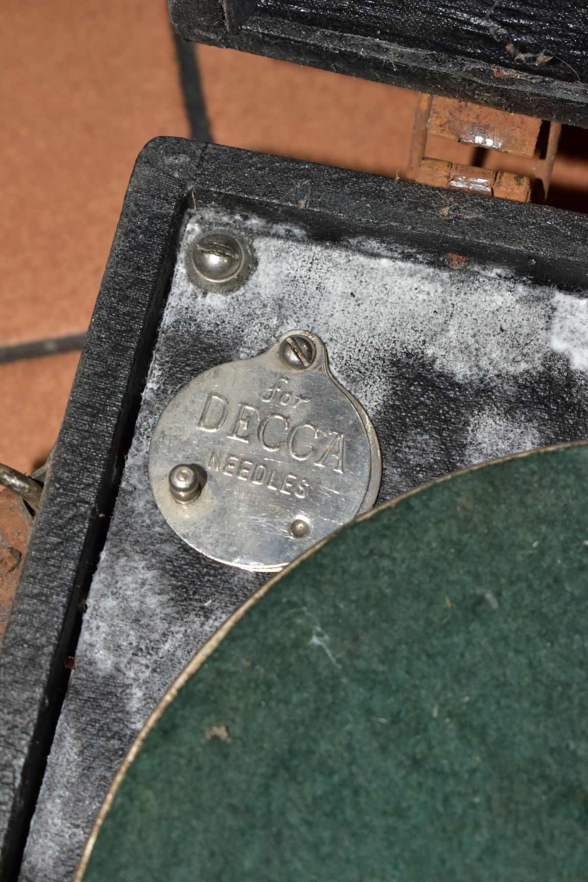 TWO GRAMOPHONES, comprising a Decca Junior gramophone with 'The Crescendo Junior Sound Box for All - Image 2 of 6