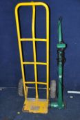 A COOPERS LAWN EDGER model No 8814 (PAT pass and working) and a Work Gear sack truck