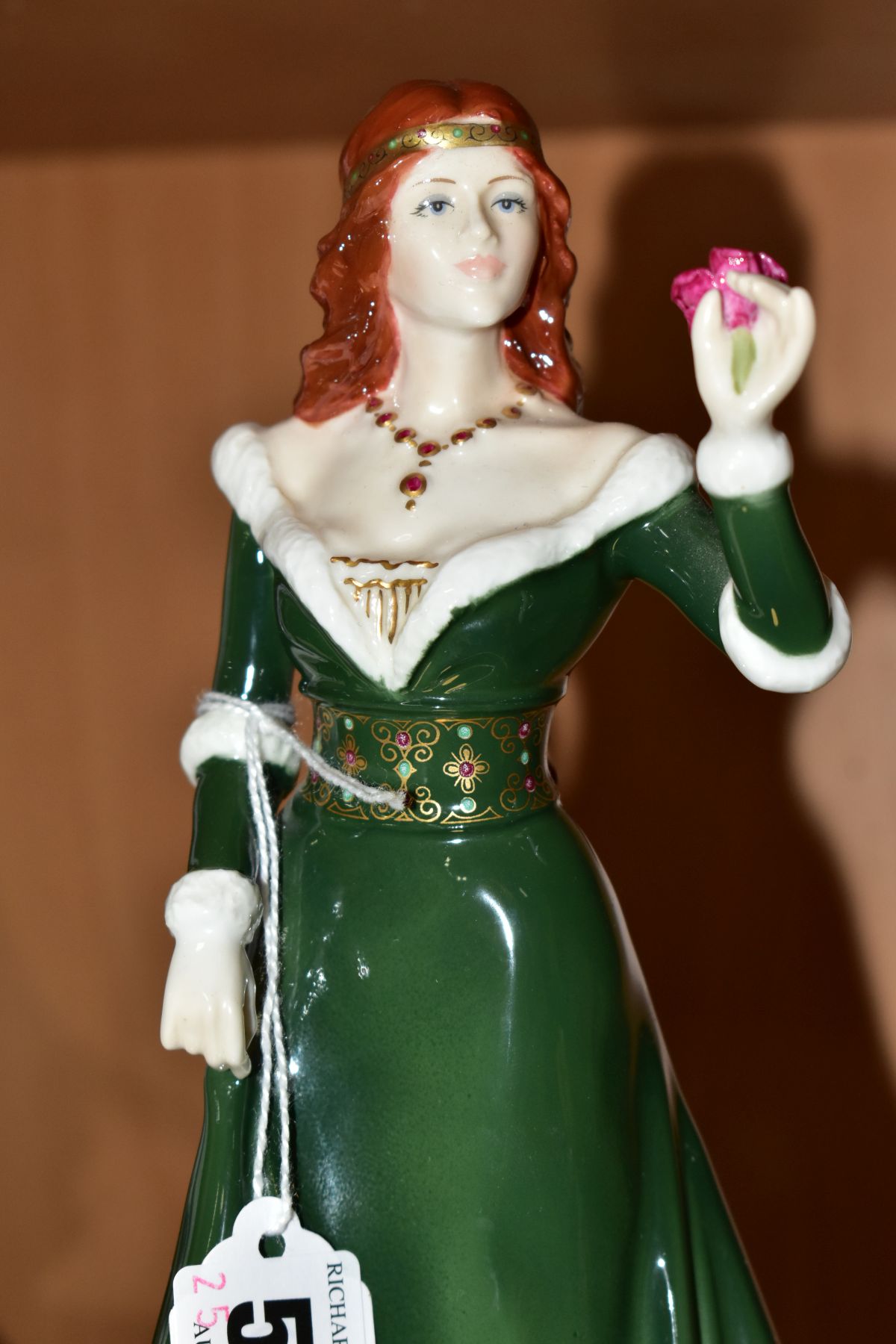 A ROYAL WORCESTER FOR COMPTON & WOODHOUSE LIMITED EDITION FIGURE 'THE ROSE OF CAMELOT', no.144/7500,