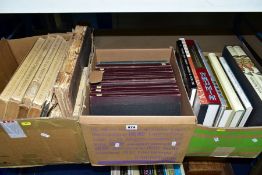 ANTIQUARIAN ART BOOKS in two boxes to include eight volumes of Die Gross-Schmetterlinge der Erdel