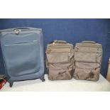 THREE SUITCASES comprising of two Antler cases measuring 54cm and a Samsonite case measuring 67cm (