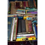 BOOKS, two boxes containing approximately 60 miscellaneous titles including Miller's Antique