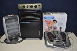 A SELECTION OF HOUSEHOLD ELECTRICALS to include a Bio energizer Electro Flex, a Coolair plus model