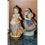 TWO LLADRO FIGURES OF GIRLS, comprising Spring is Here, model no.5223, sculpted by Juan Huerta,