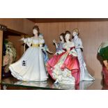 FIVE ROYAL DOULTON LADY FIGURES, comprising 'Kathleen' HN3609, 'Christine' HN3767, 'Harmony' HN2824,