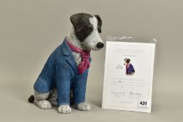 DOUG HYDE (BRITISH 1972) 'SUITED AND BOOTED' limited edition sculpture of a dog 14/595 with