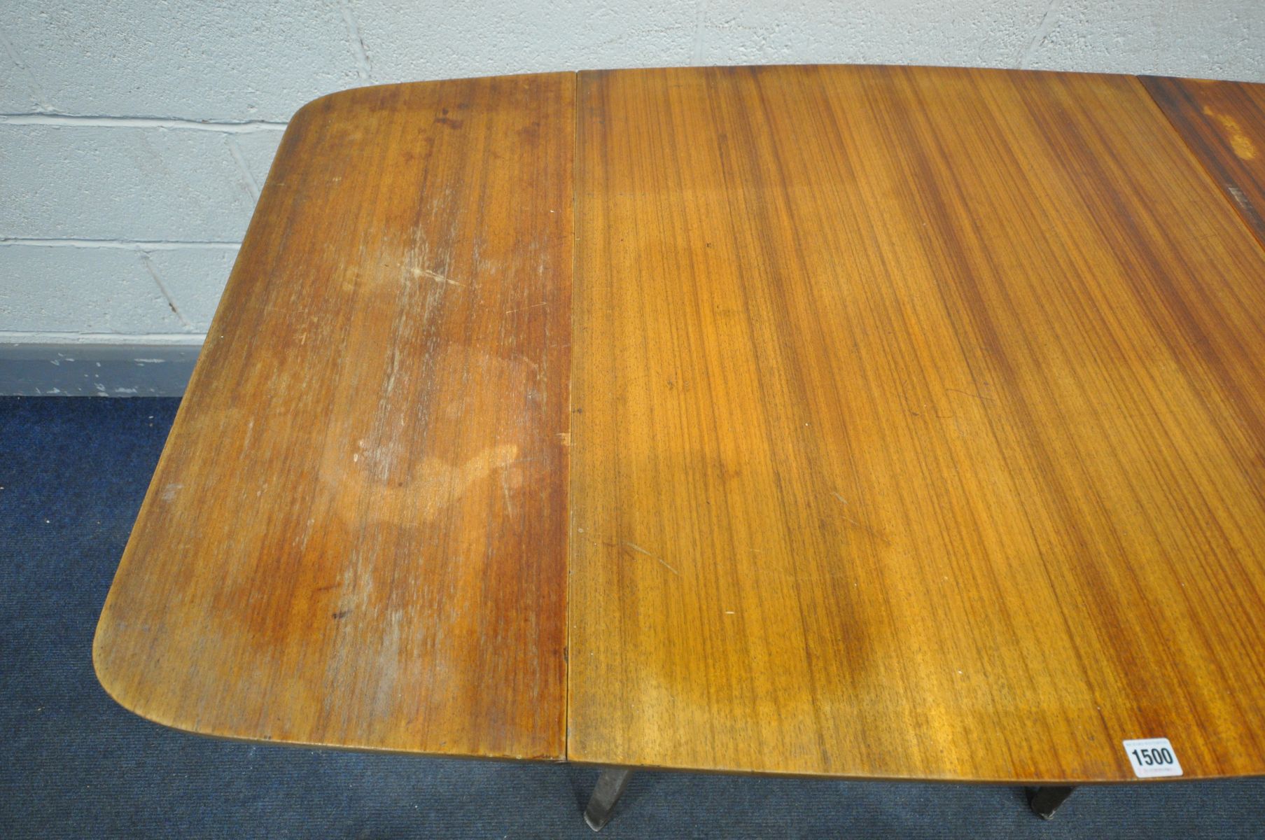 A G-PLAN TEAK DROP LEAF DINING TABLE, open length 138cm x closed length 75cm x depth 85cm x height - Image 2 of 3