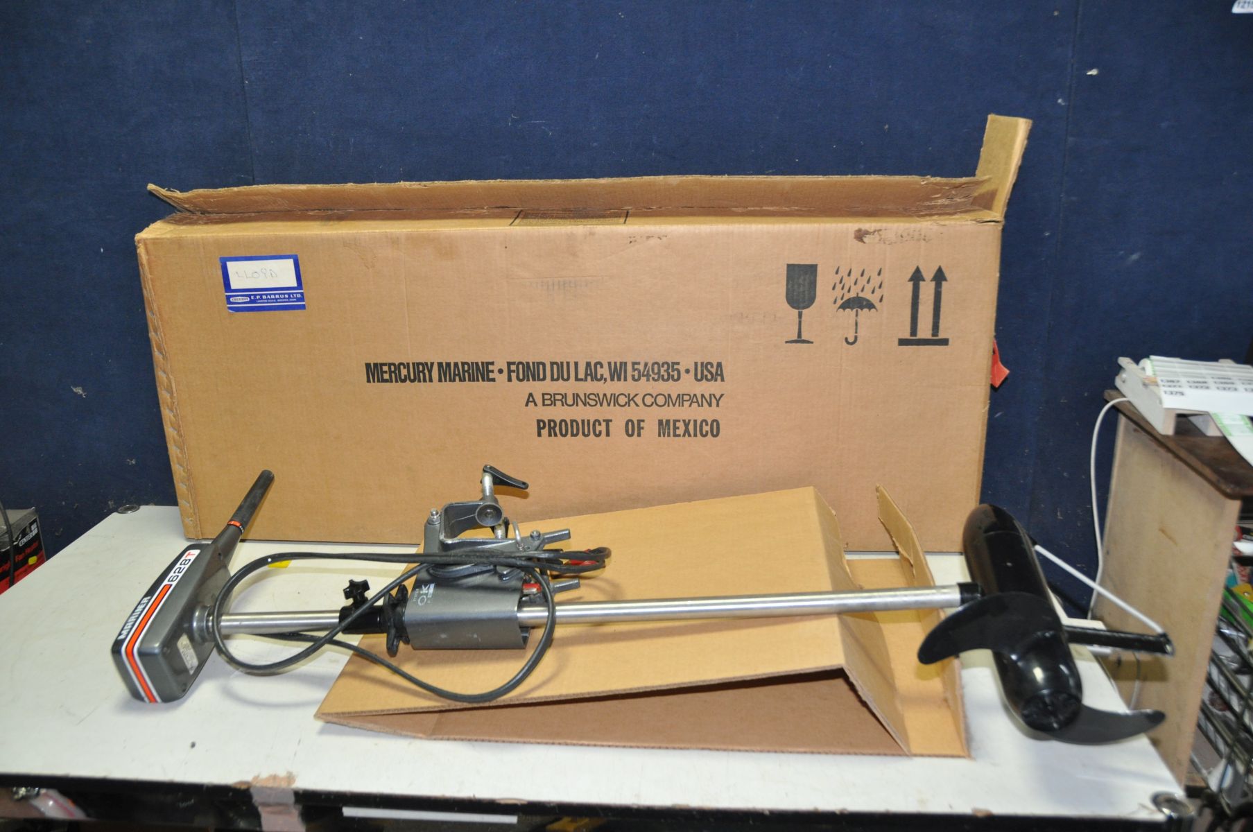 A MERCURY MARINER 628T ELECTRIC OUTBOARD MOTOR with original box