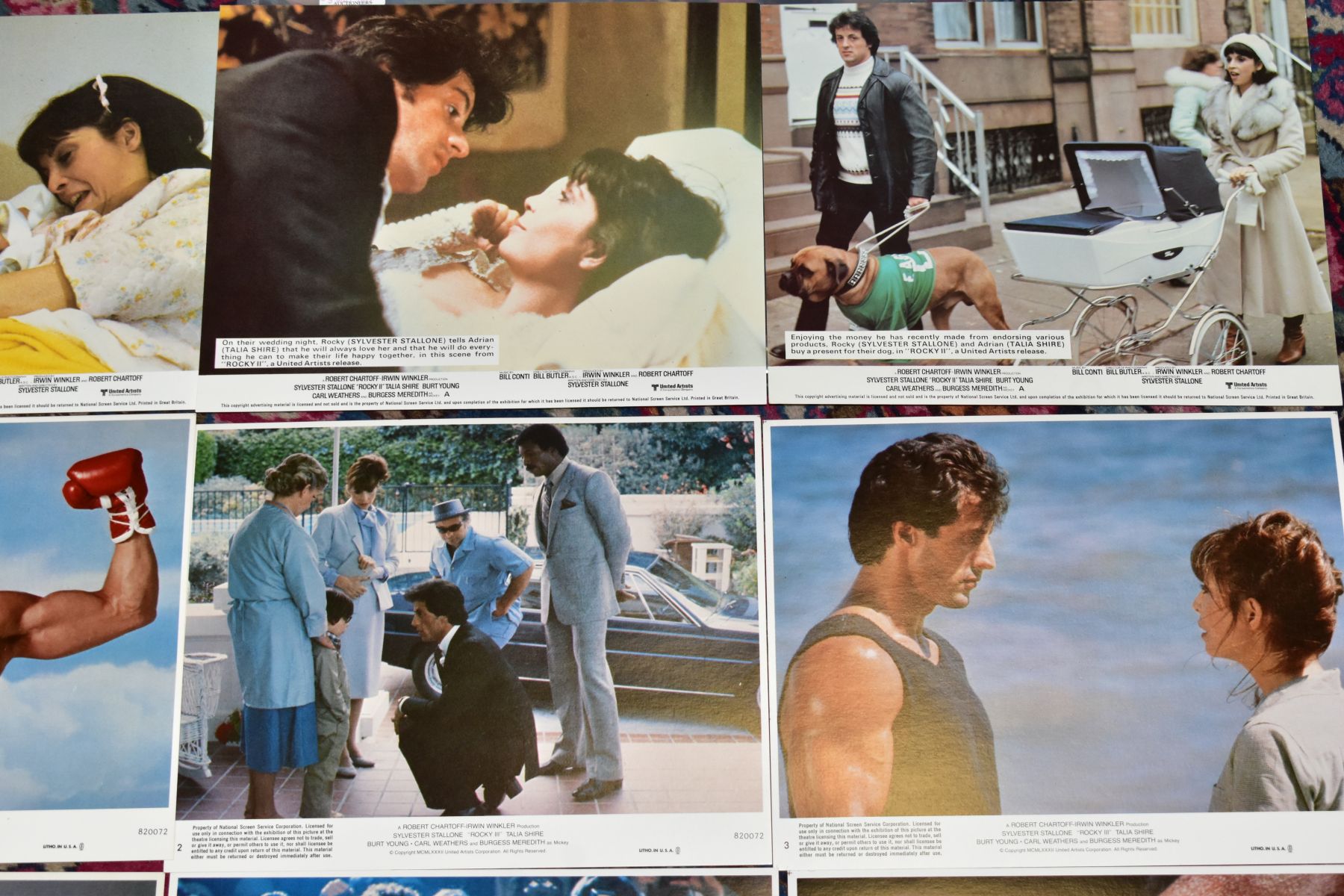 TWO SETS OF EIGHT ROCKY PROMOTIONAL LOBBY CARDS, comprising Rocky II and Rocky III, featuring - Image 3 of 5