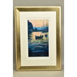 ROLF HARRIS (AUSTRALIA 1930) 'FISHING BOATS,HYDRA', a signed limited edition print, 289/295 no