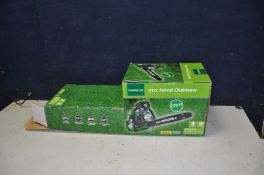 A GARDENLINE 41CC PETROL CHAINSAW brand new and still packaged in box
