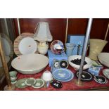 A COLLECTION OF WEDGWOOD CERAMICS AND METALWARES, including a boxed pair of stainless steel Capri