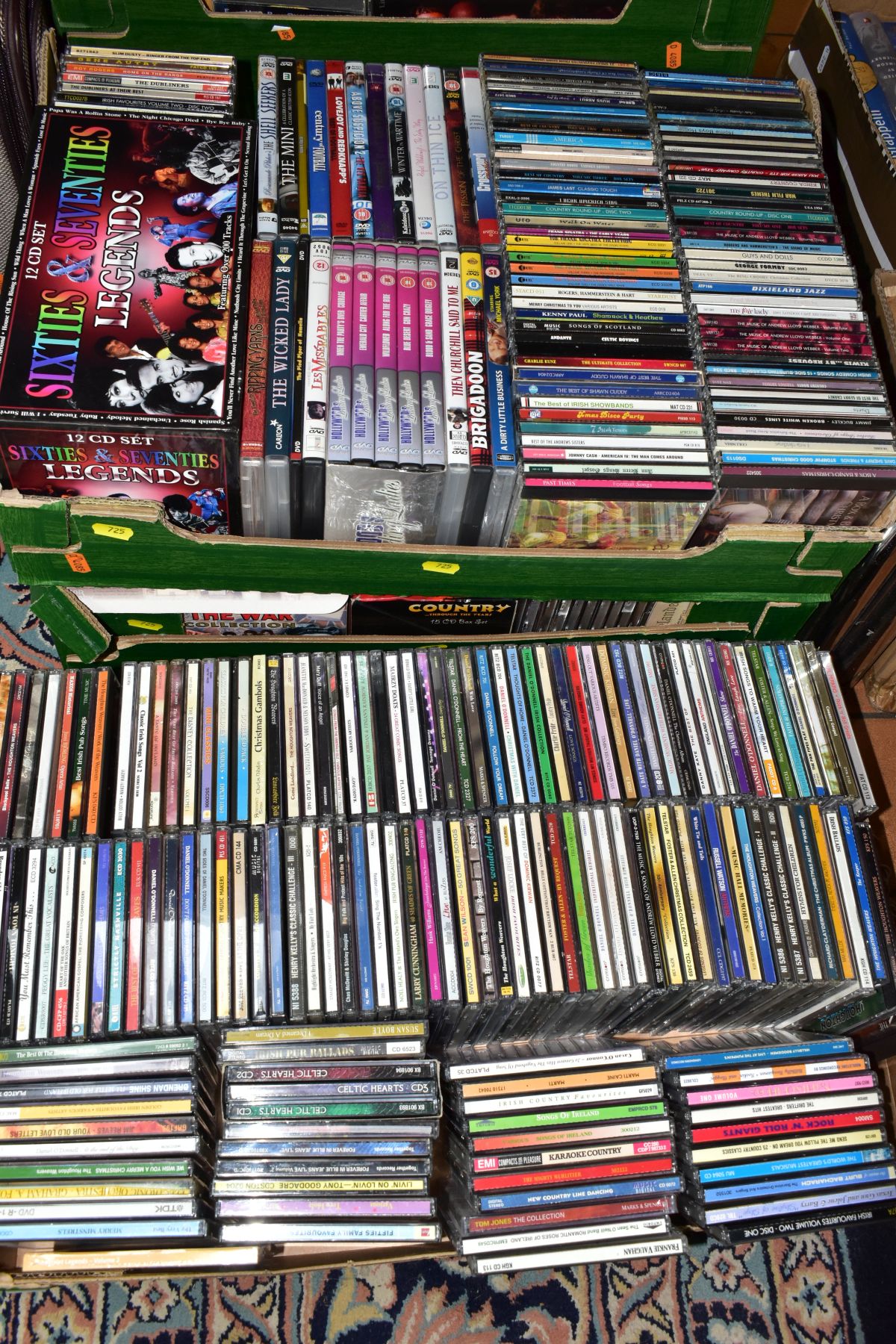 FIVE BOXES OF CDS, DVDS, ETC a collection of approximately 570 CDs, 50 DVDs and six VHS video - Image 4 of 7