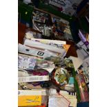 THREE BOXES AND LOOSE VINTAGE HABERDASHERY / SEWING ACCESSORIES ETC, to include assorted threads,