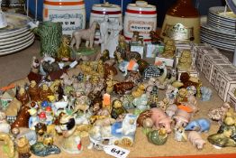 A COLLECTION OF WADE WHIMSIES AND ORNAMENTS ETC, to include boxed artist and pilot bears, cottages