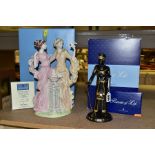 TWO BOXED WEDGWOOD FIGURES, comprising 'The Classical Collection - Peace and Friendship', limited