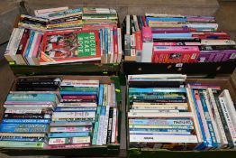 FOOTBALL INTEREST: SIX BOXES OF HARDBACK AND PAPERBACK BOOKS, over two hundred and forty books and