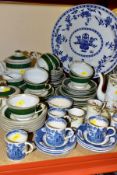 TEA AND COFFEE WARES ETC, comprising of six Adams 'Aladdin' coffee cans and saucers and a sugar