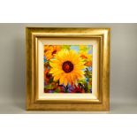 SIMON BULL (BRITISH 1958) 'SPELLBOUND', a signed limited edition print of sunflowers, 462/550 no