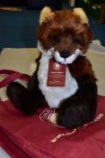 A LIMITED EDITION CHARLIE BEARS 'GUM BOOTS' TEDDY BEAR IN THE FORM OF A FOX, numbered 392/4000,