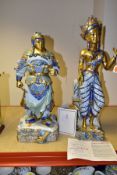 TWO LIMITED EDITION CAPODIMONTE SCULPTURES BY EDOARDO TASCA, comprising 'Siamese Warrior' numbered