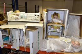 SIX DANBURY MINT BISQUE HEAD COLLECTORS DOLLS, comprising 'Sweet Dreams' a sleeping doll,