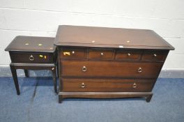 A STAG MINSTREL CHEST OF FOUR SHORT OVER TWO LONG DRAWERS, width 107cm x depth 47cm x height 72cm,