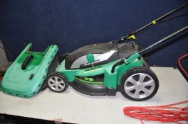 A GARDENLINE GLEM4369432 ELECTRIC LAWN MOWER with grass box (PAT fail due to repaired cable but